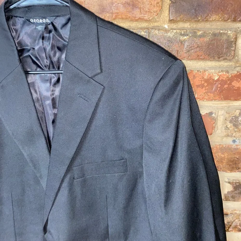 George Black 2-Button Blazer Sports Coat Men's Size 42L Long